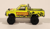 Majorette No. 287 and 292 4x4 Toyota Pick-up Truck Western Rodeo Fluorescent Yellow Die Cast Toy Car Vehicle with Opening Hood