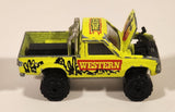 Majorette No. 287 and 292 4x4 Toyota Pick-up Truck Western Rodeo Fluorescent Yellow Die Cast Toy Car Vehicle with Opening Hood