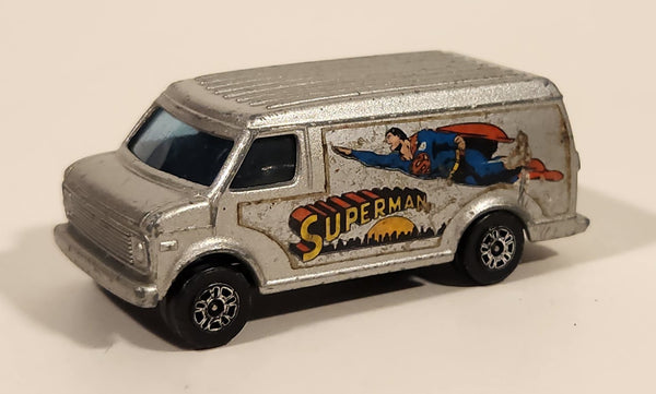 Vintage 1978 Corgi Juniors U.S. Van Superman Silver Die Cast Toy Car Vehicle Made in Gt. Britain