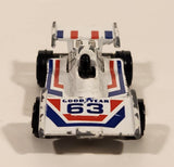 1980 Kenner Fast 111's Formula 1 Indy Race Car #63 Good Year White Die Cast Toy Car Vehicle