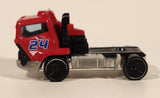2015 Hot Wheels City Rigs Highway Blast Semi Truck #24 Red Die Cast Toy Car Vehicle