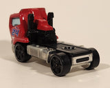 2015 Hot Wheels City Rigs Highway Blast Semi Truck #24 Red Die Cast Toy Car Vehicle