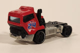 2015 Hot Wheels City Rigs Highway Blast Semi Truck #24 Red Die Cast Toy Car Vehicle