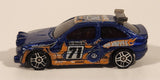 2011 Hot Wheels Wall Tracks Ford Escort Rally #71 Metallic Blue Die Cast Toy Car Vehicle