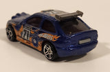 2011 Hot Wheels Wall Tracks Ford Escort Rally #71 Metallic Blue Die Cast Toy Car Vehicle