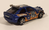 2011 Hot Wheels Wall Tracks Ford Escort Rally #71 Metallic Blue Die Cast Toy Car Vehicle