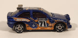 2011 Hot Wheels Wall Tracks Ford Escort Rally #71 Metallic Blue Die Cast Toy Car Vehicle
