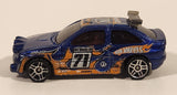 2011 Hot Wheels Wall Tracks Ford Escort Rally #71 Metallic Blue Die Cast Toy Car Vehicle