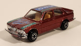 Yatming No. 1029 BMW 320i Dark Red M-Power Blue #320 Turbo Rally Die Cast Toy Car Vehicle