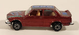 Yatming No. 1029 BMW 320i Dark Red M-Power Blue #320 Turbo Rally Die Cast Toy Car Vehicle