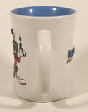 2002 Six Flags Warner Bros. Looney Tunes Marvin The Martian 4 1/2" Tall Embossed Ceramic Coffee Mug Cup