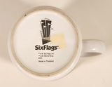 2002 Six Flags Warner Bros. Looney Tunes Marvin The Martian 4 1/2" Tall Embossed Ceramic Coffee Mug Cup