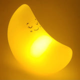 Glow Kids Yellow Moon Shaped Plastic Desk Night Light