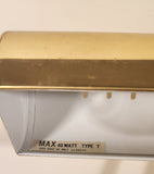 Vintage Green Marble Onyx and Brass 13" Piano Bankers Desk Lamp