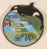 Boy Scouts Environment Canada Making informed choices About our Environment CJ' 99 Conserve! Protect! Respect! Orca and Earth Embroidered Fabric Patch
