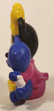 Rare 2000 Mattel Disney Baby Minnie Mouse Holding Purple Bear 4 1/2" Tall Rubber Toy Figure