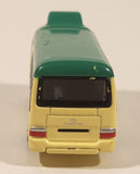2004 Tomy Tomica No. 92 Toyota Coaster Green and Cream 1/92 Scale Die Cast Toy Car Vehicle with Opening Door