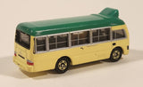 2004 Tomy Tomica No. 92 Toyota Coaster Green and Cream 1/92 Scale Die Cast Toy Car Vehicle with Opening Door
