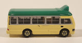 2004 Tomy Tomica No. 92 Toyota Coaster Green and Cream 1/92 Scale Die Cast Toy Car Vehicle with Opening Door