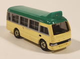 2004 Tomy Tomica No. 92 Toyota Coaster Green and Cream 1/92 Scale Die Cast Toy Car Vehicle with Opening Door
