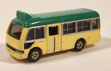 2004 Tomy Tomica No. 92 Toyota Coaster Green and Cream 1/92 Scale Die Cast Toy Car Vehicle with Opening Door