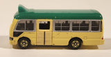 2004 Tomy Tomica No. 92 Toyota Coaster Green and Cream 1/92 Scale Die Cast Toy Car Vehicle with Opening Door