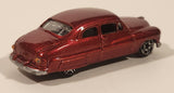 MotorMax Super Wheels No. 6075 1949 Mercury Coupe Metallic Dark Red Die Cast Toy Car Vehicle