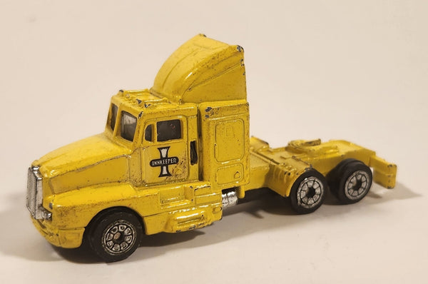 1989 Racing Champions Semi Tractor Truck Innkeeper Yellow Die Cast Toy Car Vehicle