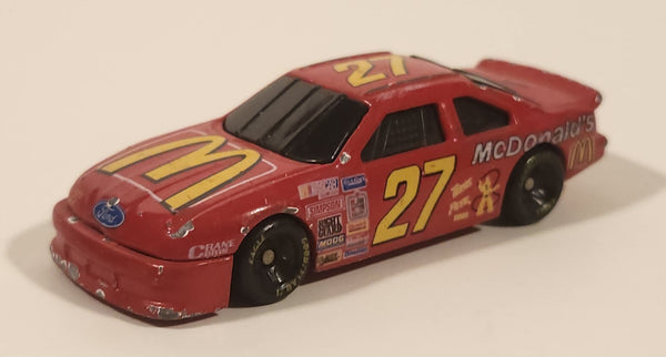 1992 Racing Champions Nascar #27 McDonald's Hut Stricklin Ford Red Die Cast Toy Race Car Vehicle