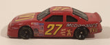 1992 Racing Champions Nascar #27 McDonald's Hut Stricklin Ford Red Die Cast Toy Race Car Vehicle