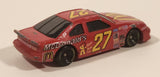 1992 Racing Champions Nascar #27 McDonald's Hut Stricklin Ford Red Die Cast Toy Race Car Vehicle