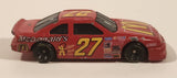 1992 Racing Champions Nascar #27 McDonald's Hut Stricklin Ford Red Die Cast Toy Race Car Vehicle