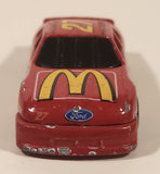 1992 Racing Champions Nascar #27 McDonald's Hut Stricklin Ford Red Die Cast Toy Race Car Vehicle