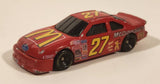 1992 Racing Champions Nascar #27 McDonald's Hut Stricklin Ford Red Die Cast Toy Race Car Vehicle