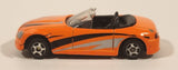 MotorMax No. 6068 Convertible Bright Orange Die Cast Toy Sports Car Vehicle