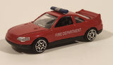 Motor Max Fire Department Chief Red w/ Blue Lights No. 6071 Die Cast Toy Car Emergency Rescue Vehicle