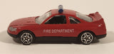Motor Max Fire Department Chief Red w/ Blue Lights No. 6071 Die Cast Toy Car Emergency Rescue Vehicle