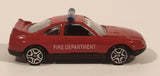 Motor Max Fire Department Chief Red w/ Blue Lights No. 6071 Die Cast Toy Car Emergency Rescue Vehicle