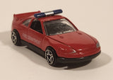 Motor Max Fire Department Chief Red w/ Blue Lights No. 6071 Die Cast Toy Car Emergency Rescue Vehicle