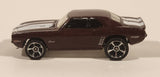 2011 Hot Wheels Street Beasts '69 Camaro Metallic Burgundy Die Cast Toy Muscle Car Vehicle