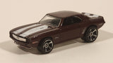 2011 Hot Wheels Street Beasts '69 Camaro Metallic Burgundy Die Cast Toy Muscle Car Vehicle