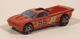 2013 Hot Wheels Vertical Velocity Bedlam Truck #55 Jones Azlan Dark Orange Red Die Cast Toy Car Vehicle