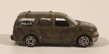 Motor Max Super Wheels No. 6021 Ford Expedition Military Police Green Camo Die Cast Toy Car SUV Vehicle