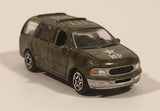Motor Max Super Wheels No. 6021 Ford Expedition Military Police Green Camo Die Cast Toy Car SUV Vehicle