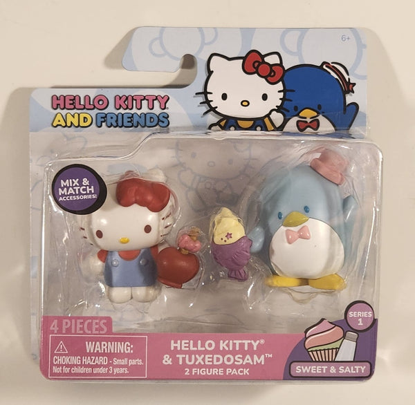2024 Jazwares Sanrio Hello Kitty And Friends Mix & Match Accessories Series 1 Sweet & Salty Hello Kitty & Tuxedosam 2 Figure Pack New in Package
