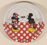 2024 Disney Mickey &amp; Friends Mickey and Minnie Mouse 12 1/2" Round Metal Beverage Serving Tray