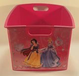 Disney Princesses Snow White Cinderella Bella Aurora Pink Plastic Storage Tote Container