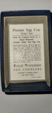 Royal Worcester King Size Blue and Yellow Birds Egg Coddler Poacher Porcelain Jar with Metal Lid Made in England New in Box