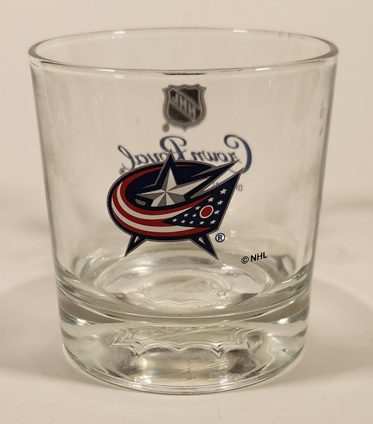 Rare Limited Release Crown Royal "NHL Rocks" Columbus Blue Jackets Hockey Team Clear Glass Whisky Cup