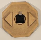 Rare Vintage Anheuser-Busch Budweiser King Of Beers Genuine 9 3/8" x 9 3/8" Black Lacquer Wall Clock